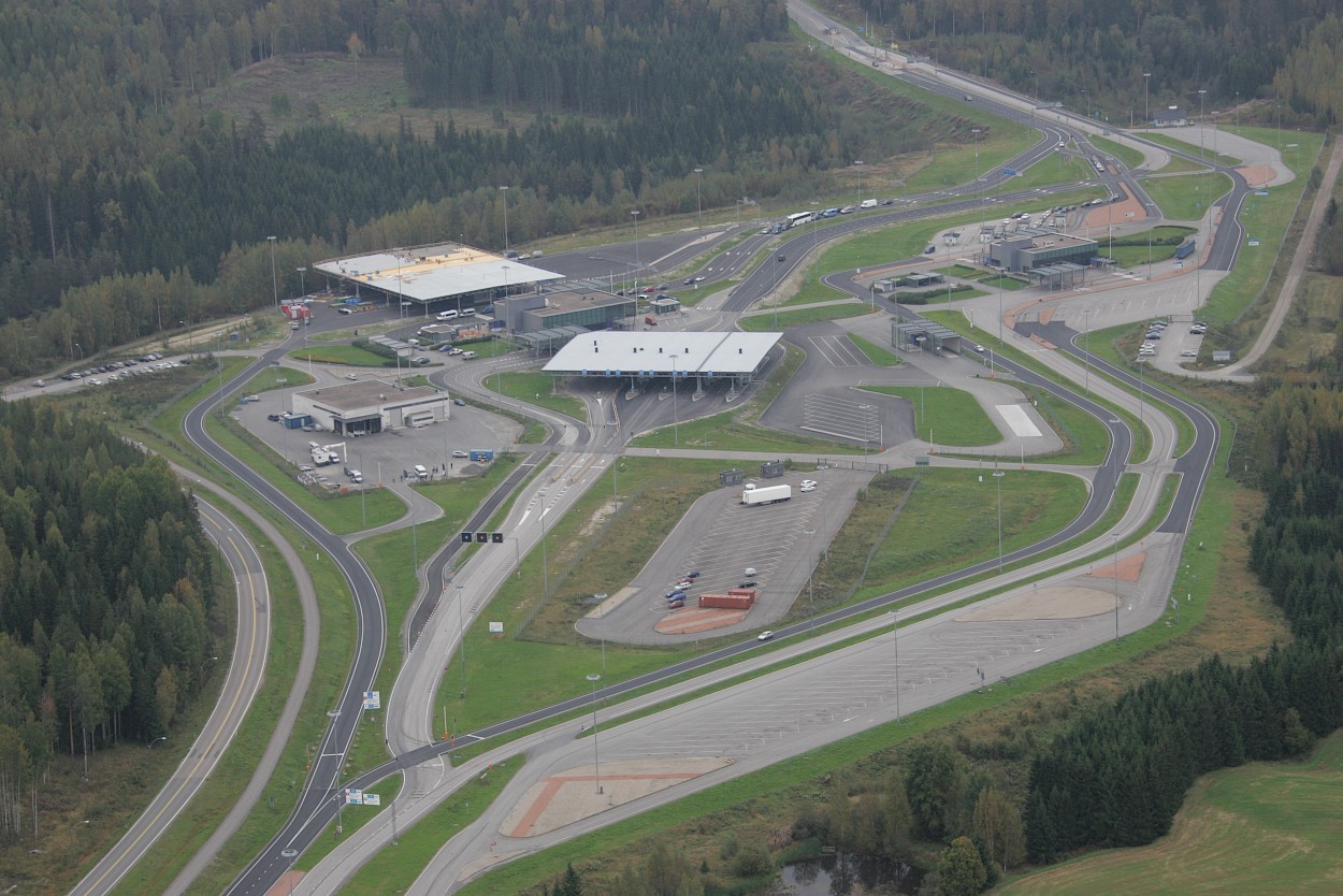 Aerial photograph from Nuijamaa border crossing point