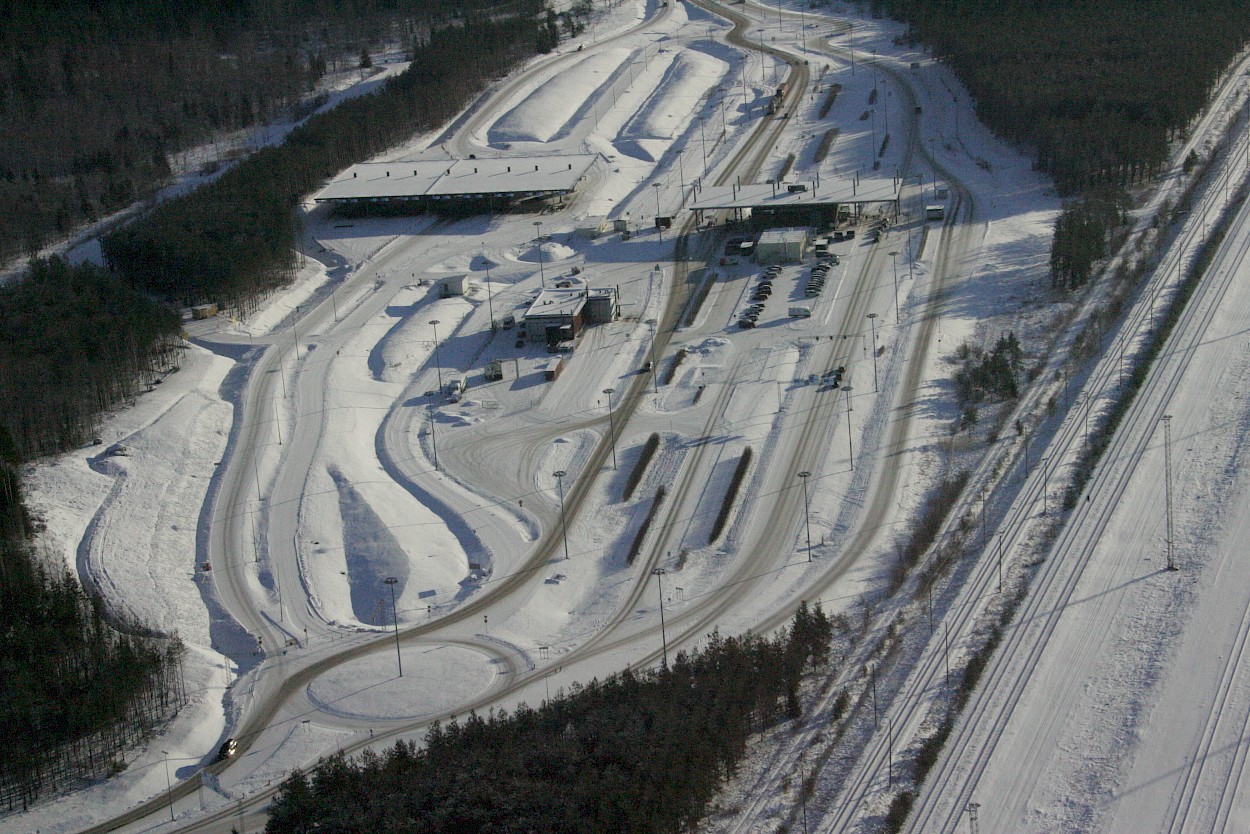 Aerial photograph from Imatra border crossing point